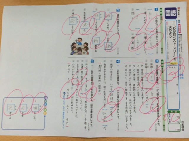 東京都東大和市の個別指導塾 ナビ個別指導学院東大和校ホームページ 国語のテストで100点