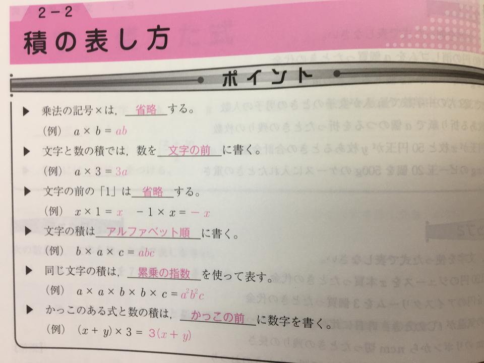 中１ 数学 文字と式 東京都稲城市の個別塾 学習塾 ナビ個別指導学院 稲城校ブログ